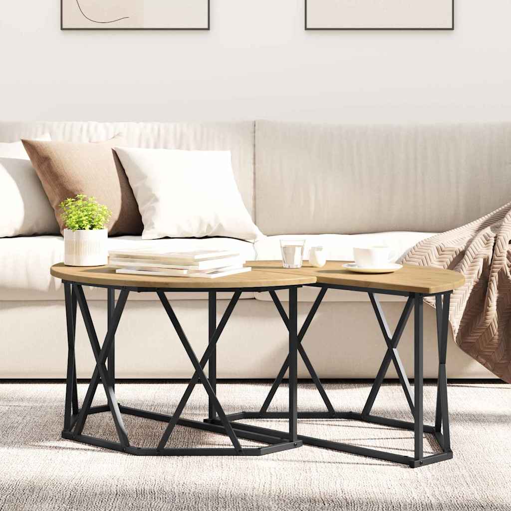 vidaXL Couchtisch Artisan-Eiche 80 x 80 x 42 cm