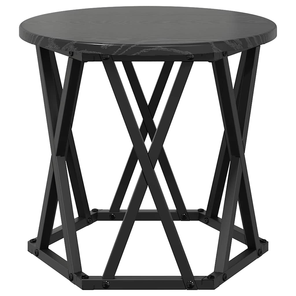 vidaXL Nesting Beistelltisch 3 pcs Schwarz Eichen-Optik