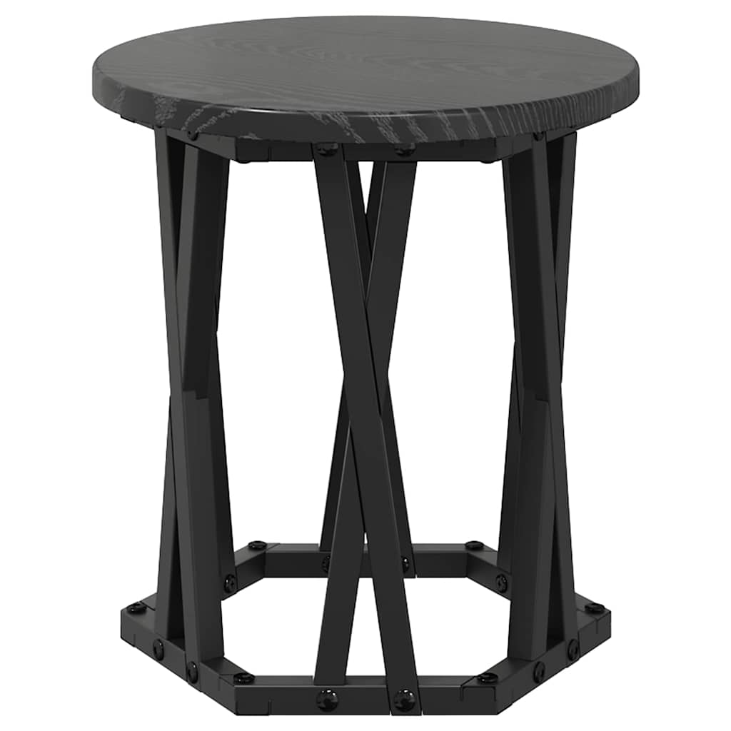 vidaXL Nesting Beistelltisch 3 pcs Schwarz Eichen-Optik