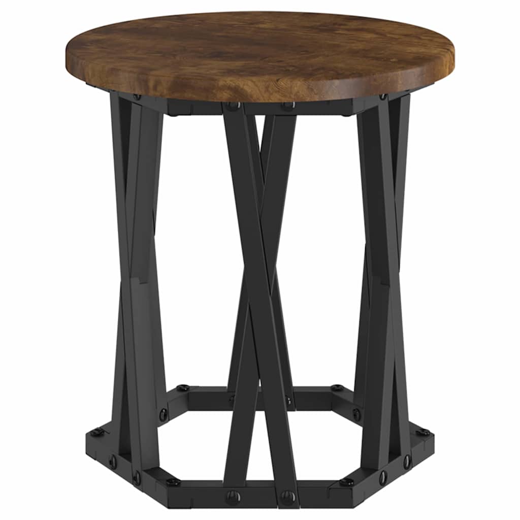vidaXL Nesting Beistelltisch 3 pcs Geräucherte Eiche