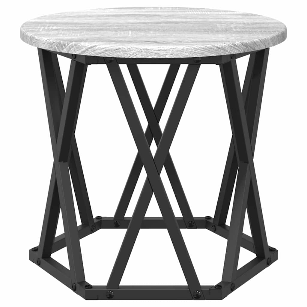 vidaXL Nesting Beistelltisch 3 pcs Graues Sonoma