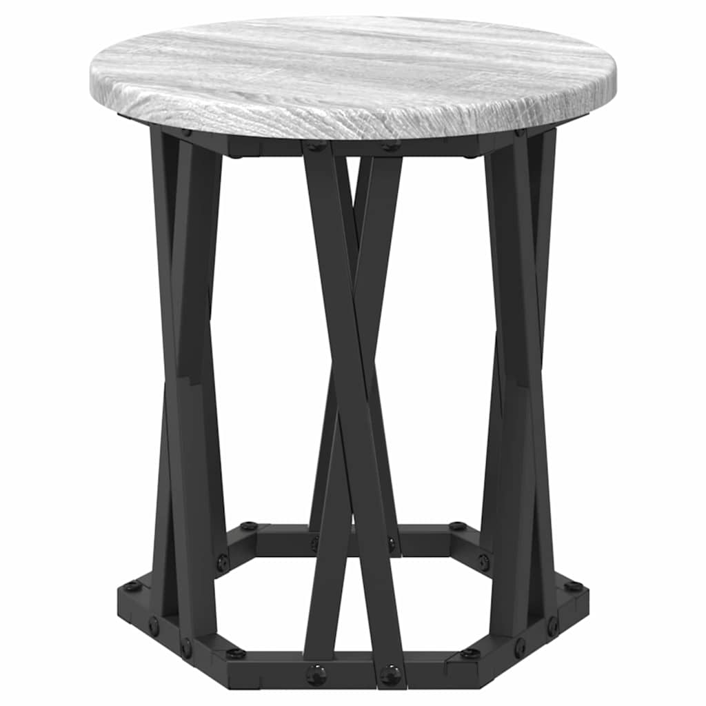 vidaXL Nesting Beistelltisch 3 pcs Graues Sonoma