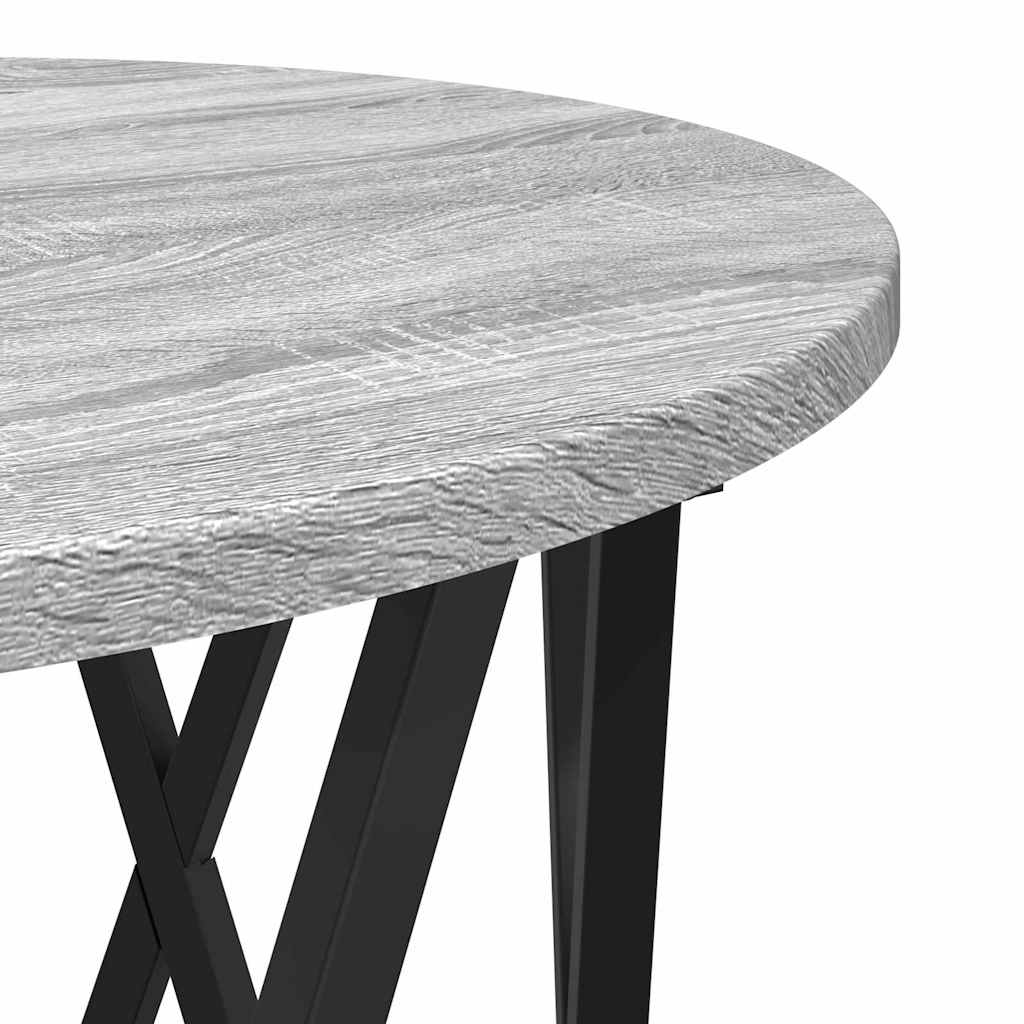 vidaXL Couchtisch 2 pcs Graues Sonoma Ingenieure Holz und Stahl