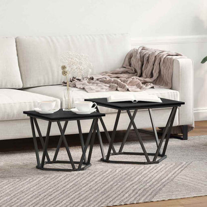 vidaXL Beistelltisch-Set 2 pcs Schwarze Eiche 50 x 50 x 40 cm