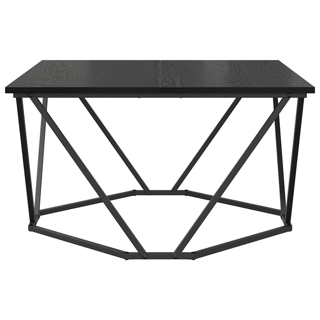 vidaXL Couchtisch Schwarz Eichen-Optik 80 x 80 x 45 cm