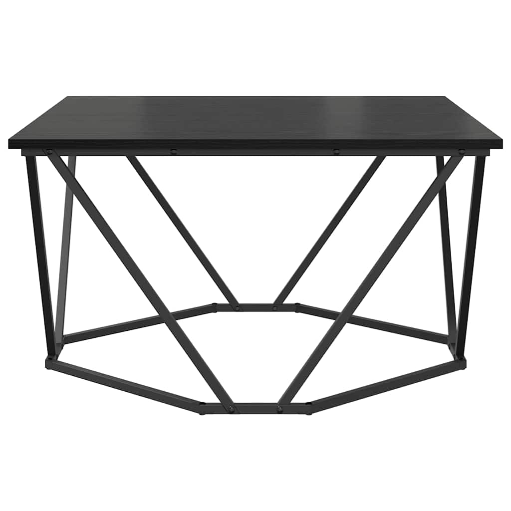 vidaXL Couchtisch Schwarz Eichen-Optik 80 x 80 x 45 cm