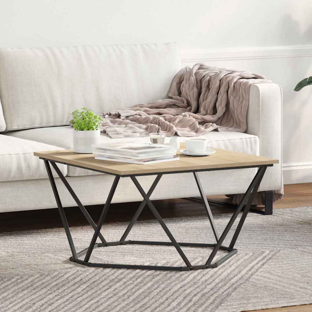 vidaXL Couchtisch Sonoma-Eiche 80 x 80 x 45 cm