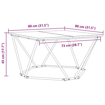 vidaXL Couchtisch Sonoma-Eiche 80 x 80 x 45 cm