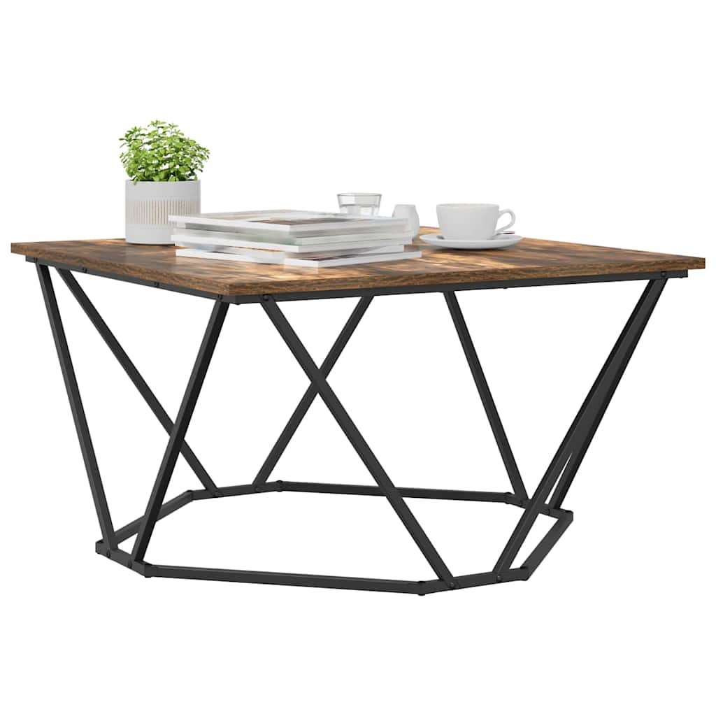 vidaXL Couchtisch Geräucherte Eiche 80 x 80 x 45 cm