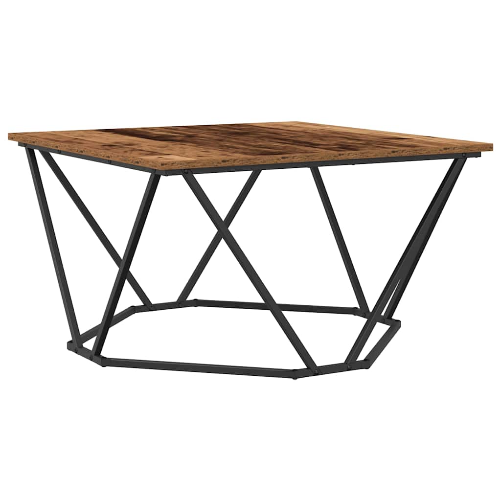 vidaXL Couchtisch Altholz 80 x 80 x 45 cm Ingenieure Holz und Stahl