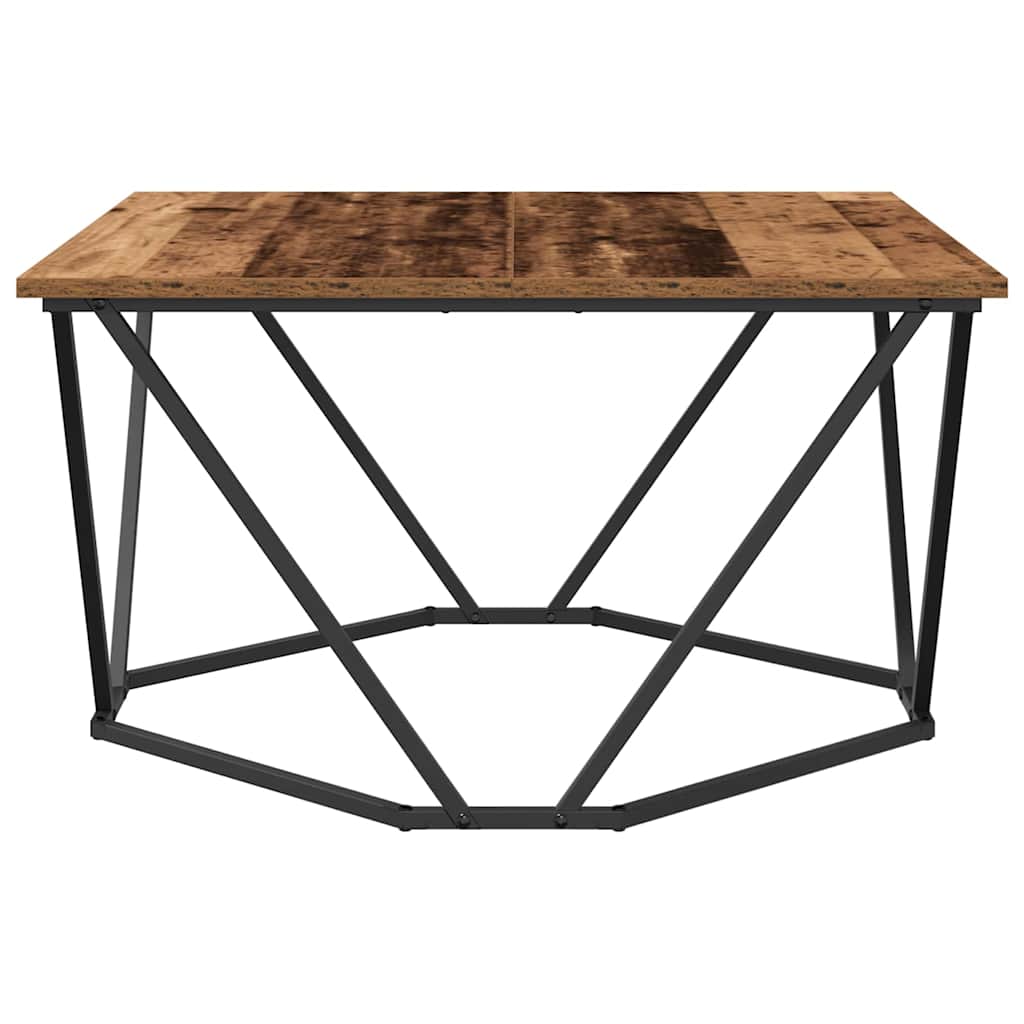 vidaXL Couchtisch Altholz 80 x 80 x 45 cm Ingenieure Holz und Stahl