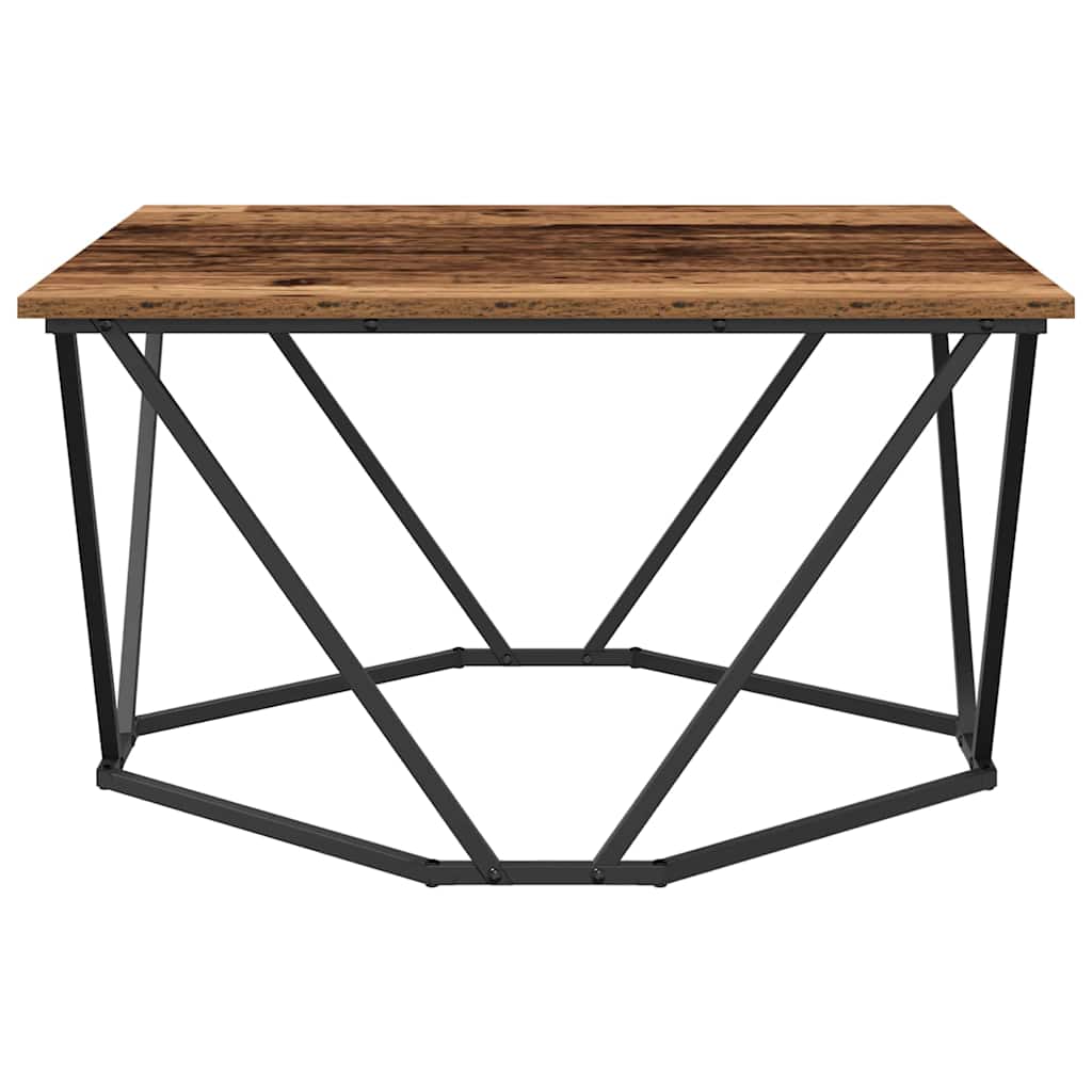 vidaXL Couchtisch Altholz 80 x 80 x 45 cm Ingenieure Holz und Stahl