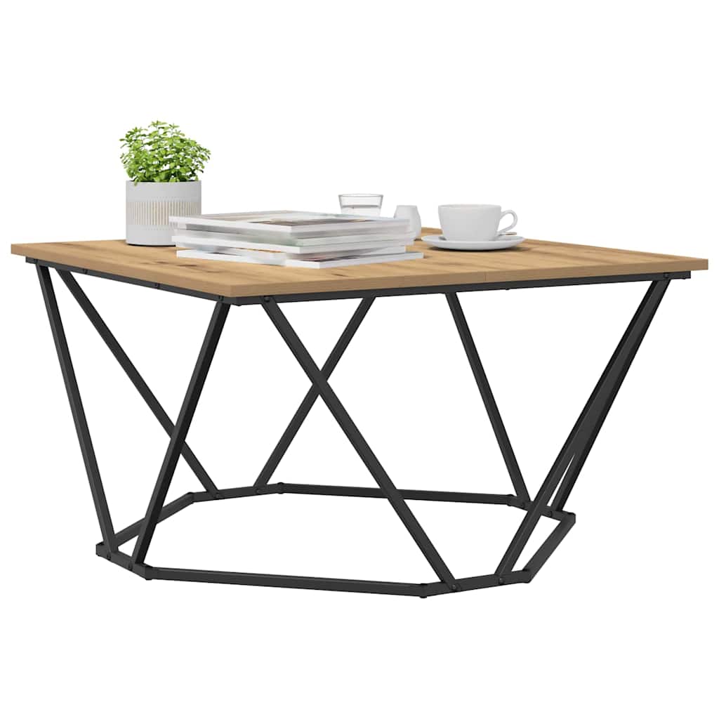 vidaXL Couchtisch Artisan-Eiche 80 x 80 x 45 cm