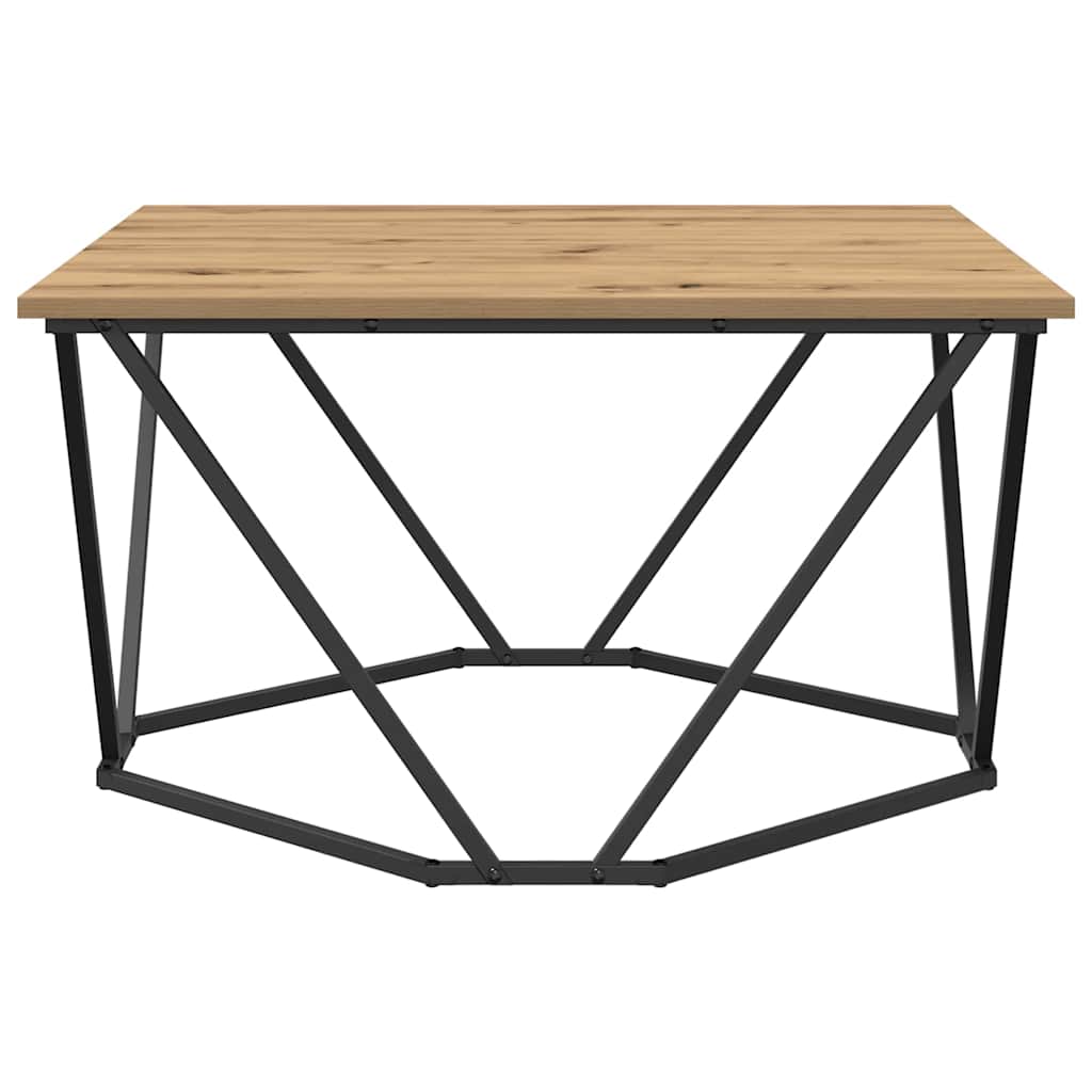 vidaXL Couchtisch Artisan-Eiche 80 x 80 x 45 cm