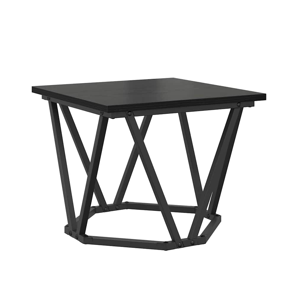 vidaXL Couchtisch 3 pcs Schwarz Eichen-Optik Ingenieure Holz und Stahl