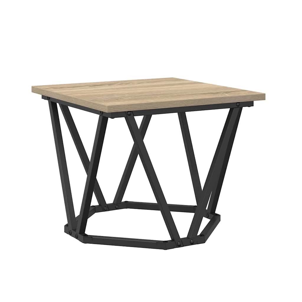 vidaXL Couchtisch 3 pcs Sonoma-Eiche Ingenieure Holz und Stahl