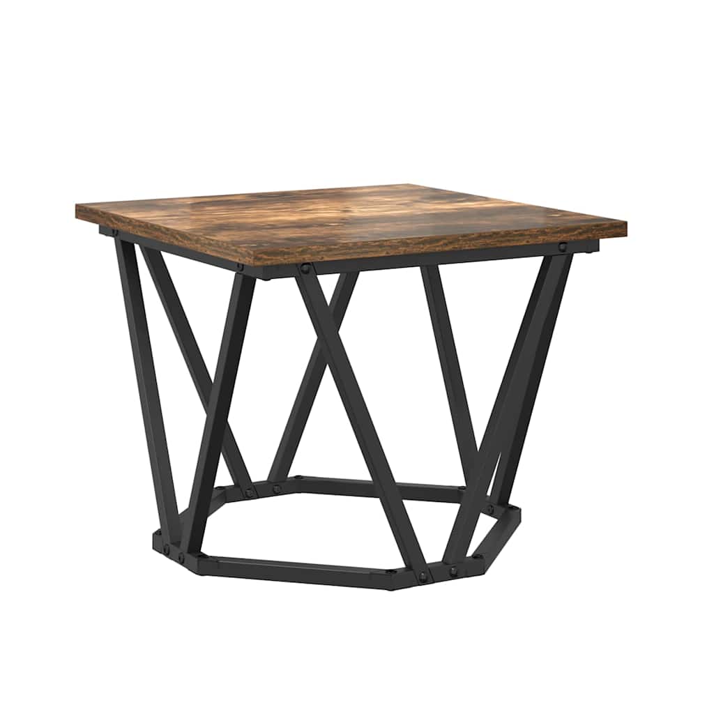 vidaXL Couchtisch 3 pcs Geräucherte Eiche Ingenieure Holz und Stahl