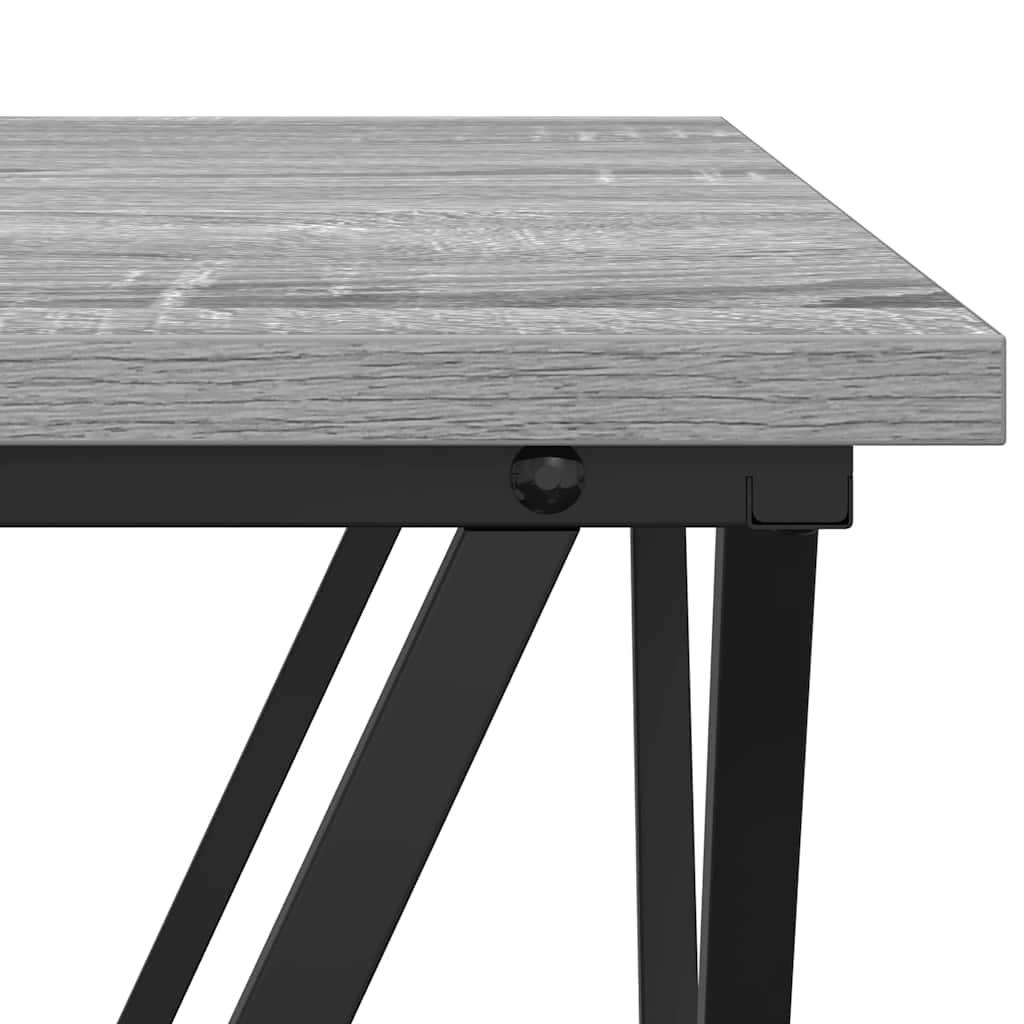vidaXL Couchtisch 3 pcs Graues Sonoma Ingenieure Holz und Stahl