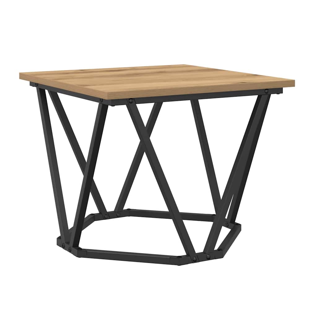 vidaXL Couchtisch 3 pcs Artisan-Eiche Ingenieure Holz und Stahl