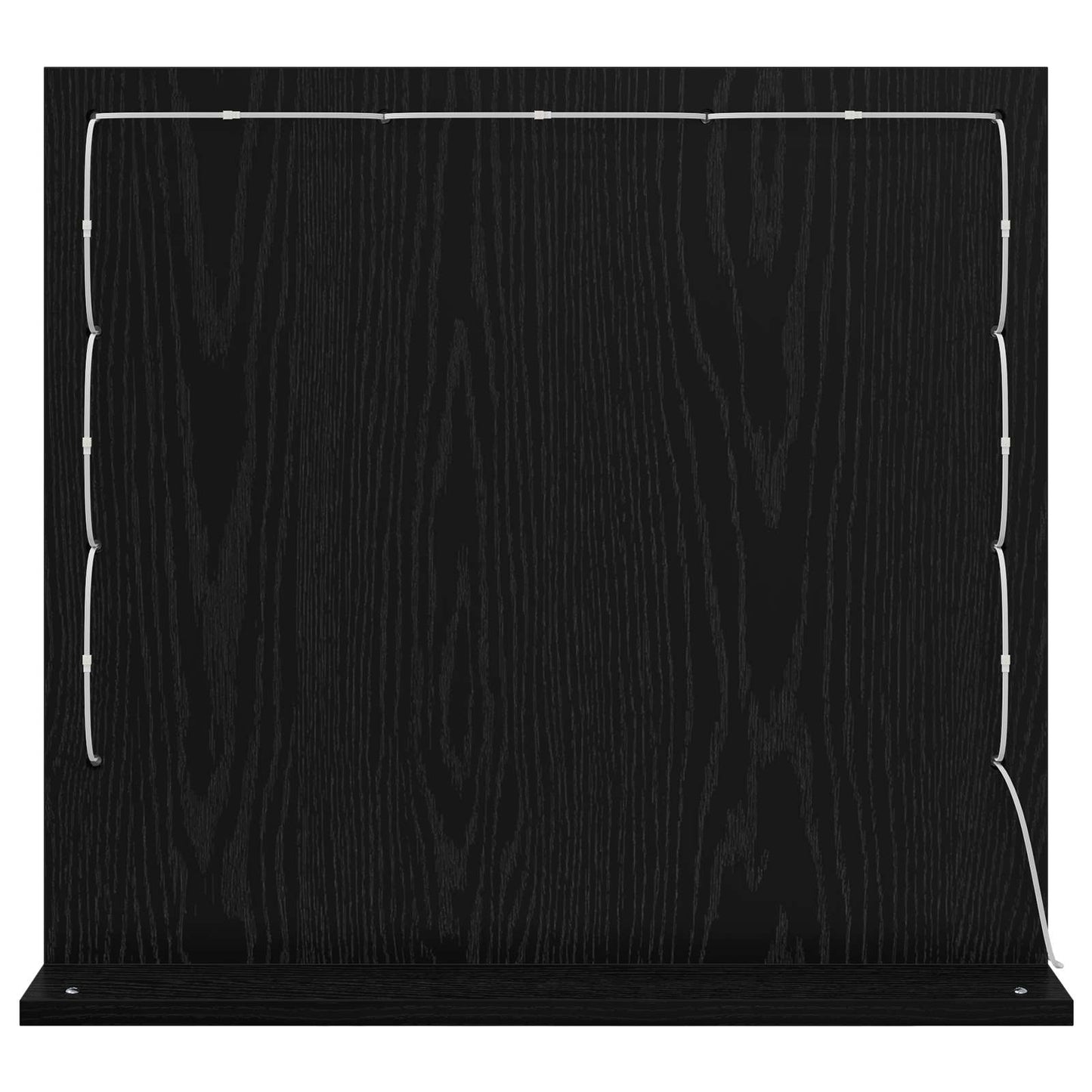 Waschtischspiegel Schwarz Eichen-Optik 60 x 55 x 18 cm