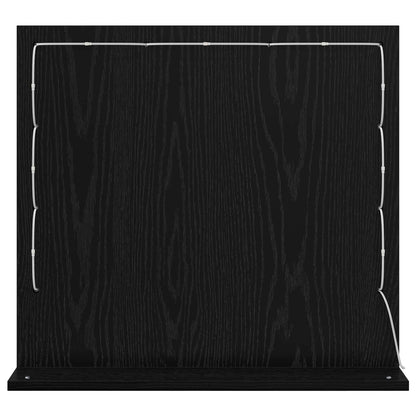 Waschtischspiegel Schwarz Eichen-Optik 60 x 55 x 18 cm