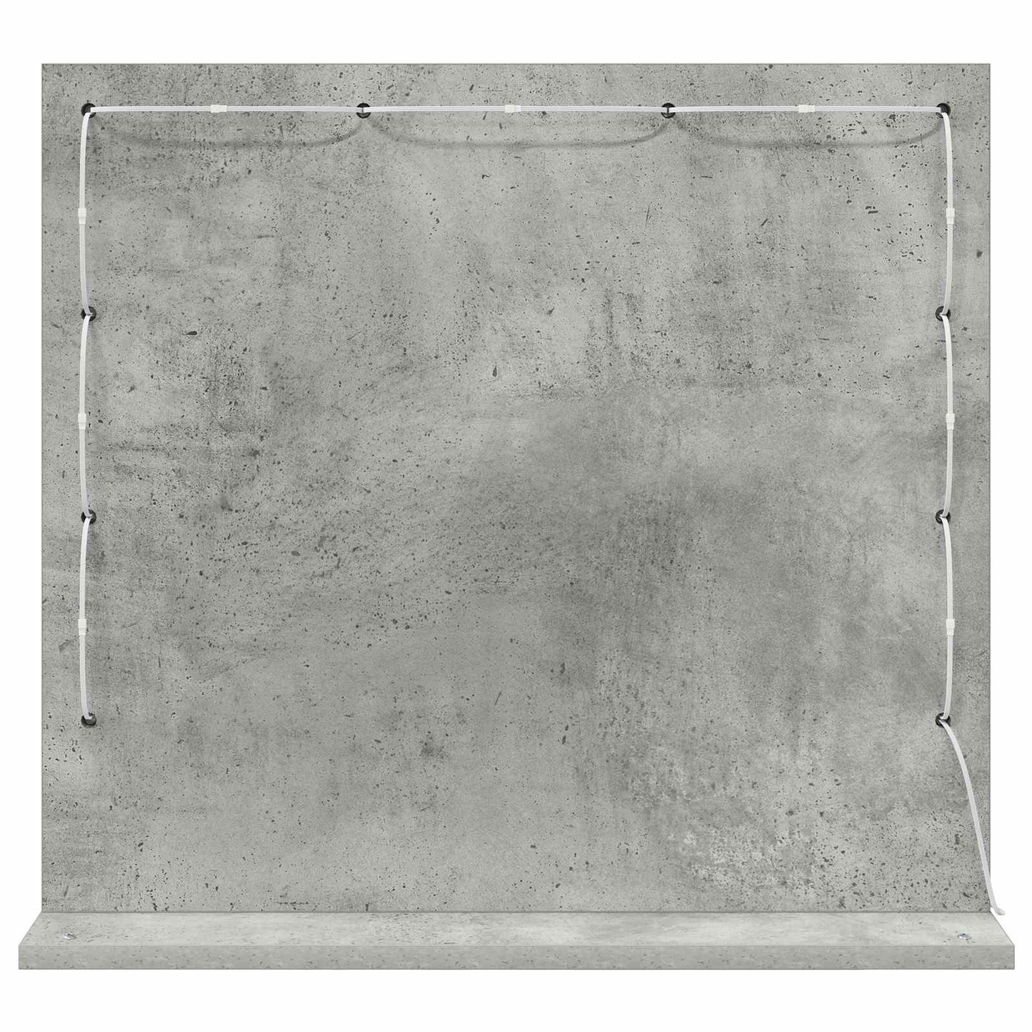 Waschtischspiegel Rechtwinklig Beton Grau 60 x 55 x 18 cm