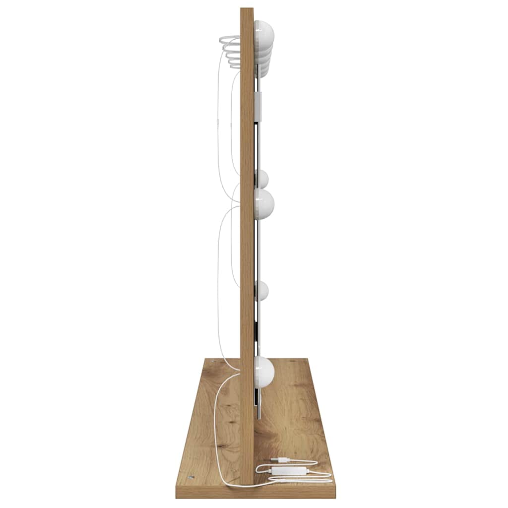 Waschtischspiegel Rechtwinklig Artisan-Eiche 80 x 55 x 18 cm