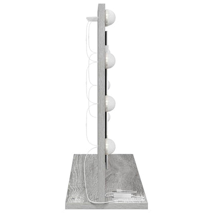 Waschtischspiegel Rechtwinklig Graues Sonoma 60 x 45 x 18 cm