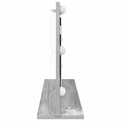 Waschtischspiegel Rechtwinklig Graues Sonoma 80 x 45 x 18 cm