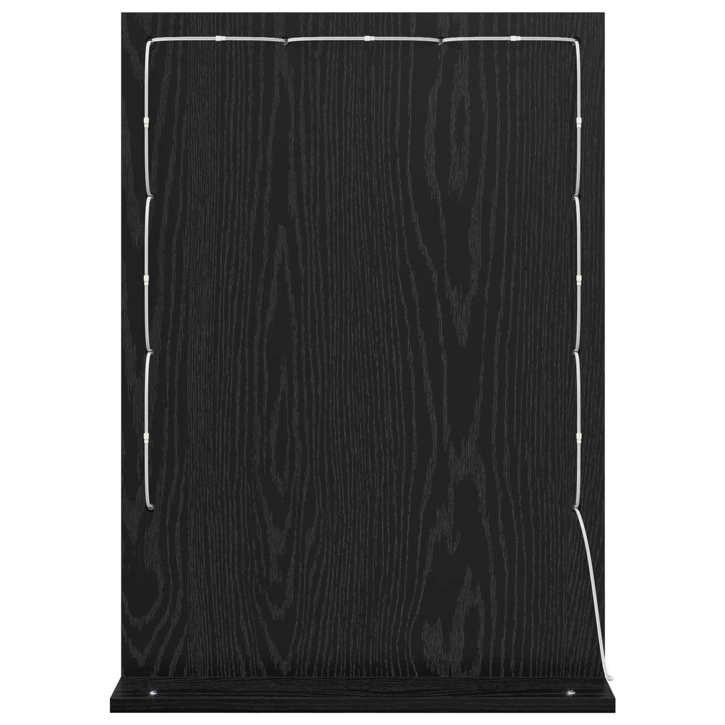 Waschtischspiegel Schwarz Eichen-Optik 70 x 50 x 18 cm