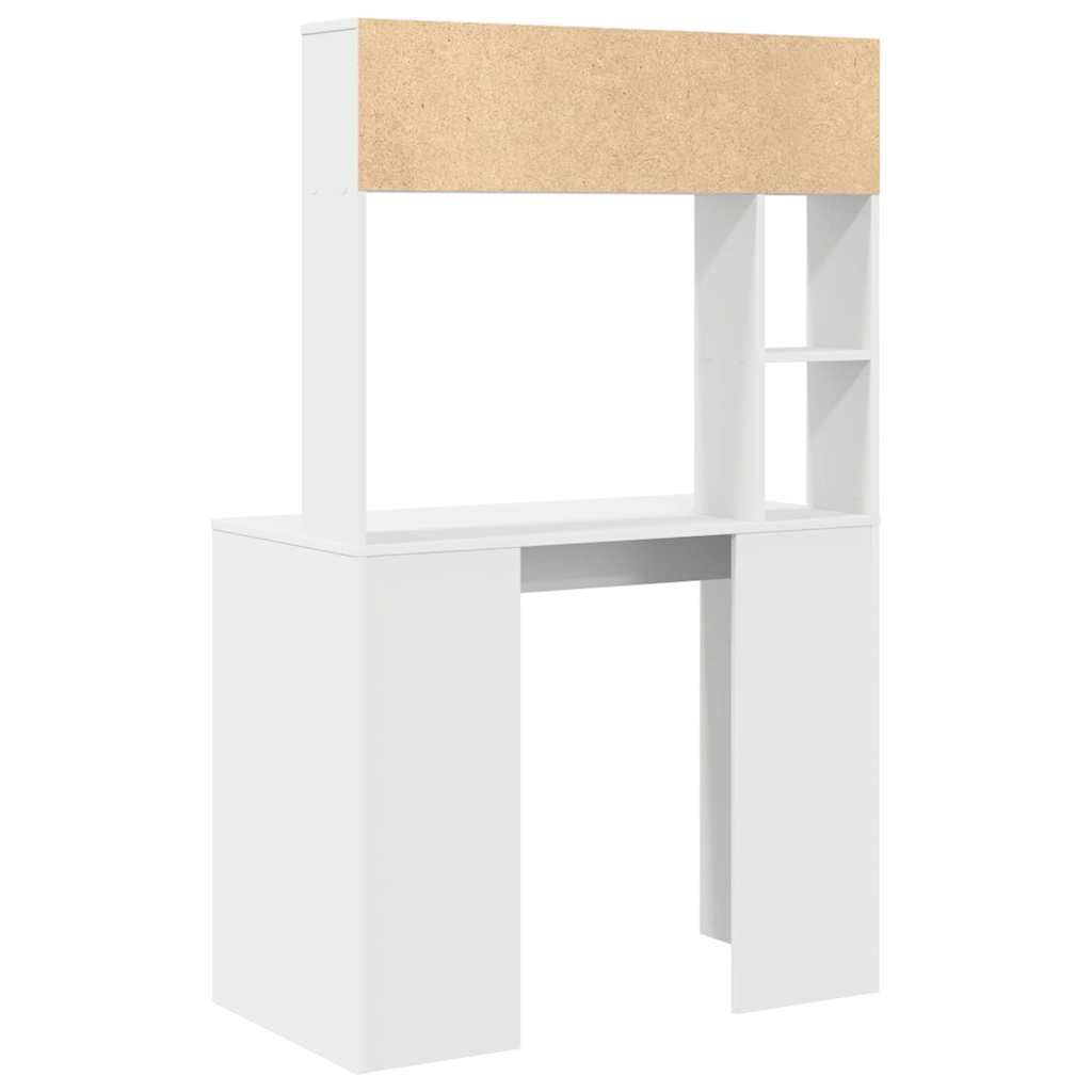 vidaXL Schreibtisch mit Regal Weiß 91 x 50 x 149 cm Holzwerkstoff