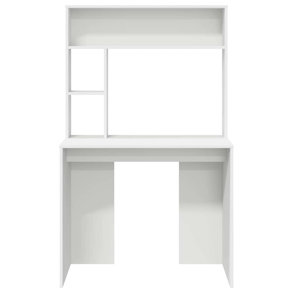 vidaXL Schreibtisch mit Regal Weiß 91 x 50 x 149 cm Holzwerkstoff