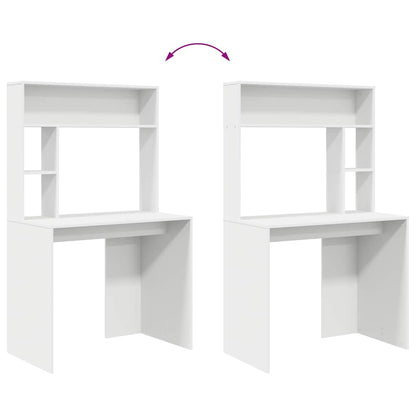 vidaXL Schreibtisch mit Regal Weiß 91 x 50 x 149 cm Holzwerkstoff