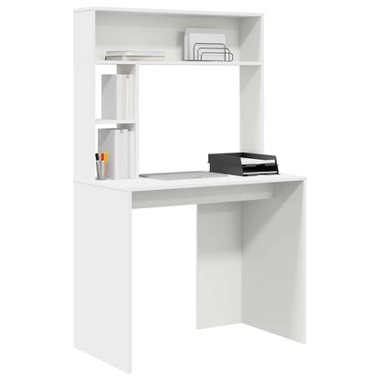 vidaXL Schreibtisch mit Regal Weiß 91 x 50 x 149 cm Holzwerkstoff