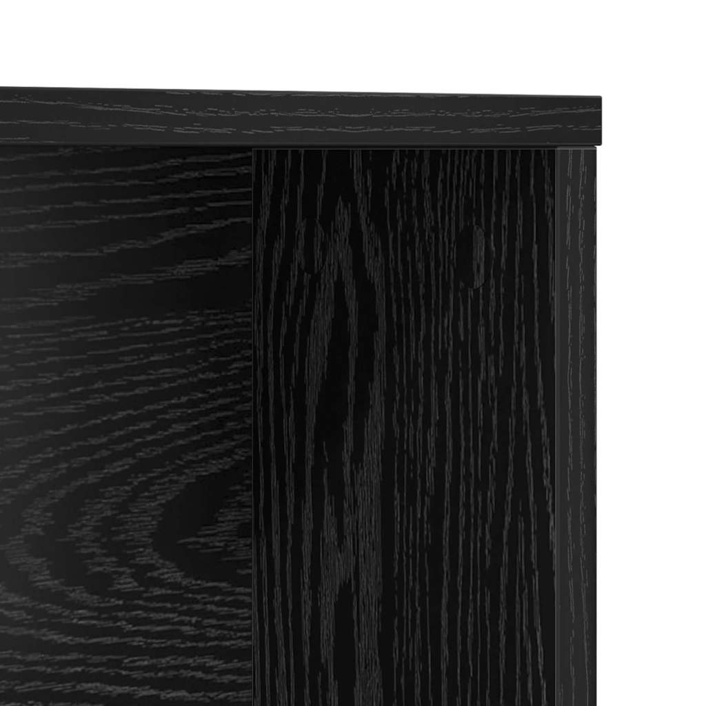 vidaXL Schreibtisch mit Regal Schwarz Eichen-Optik 91 x 50 x 149 cm