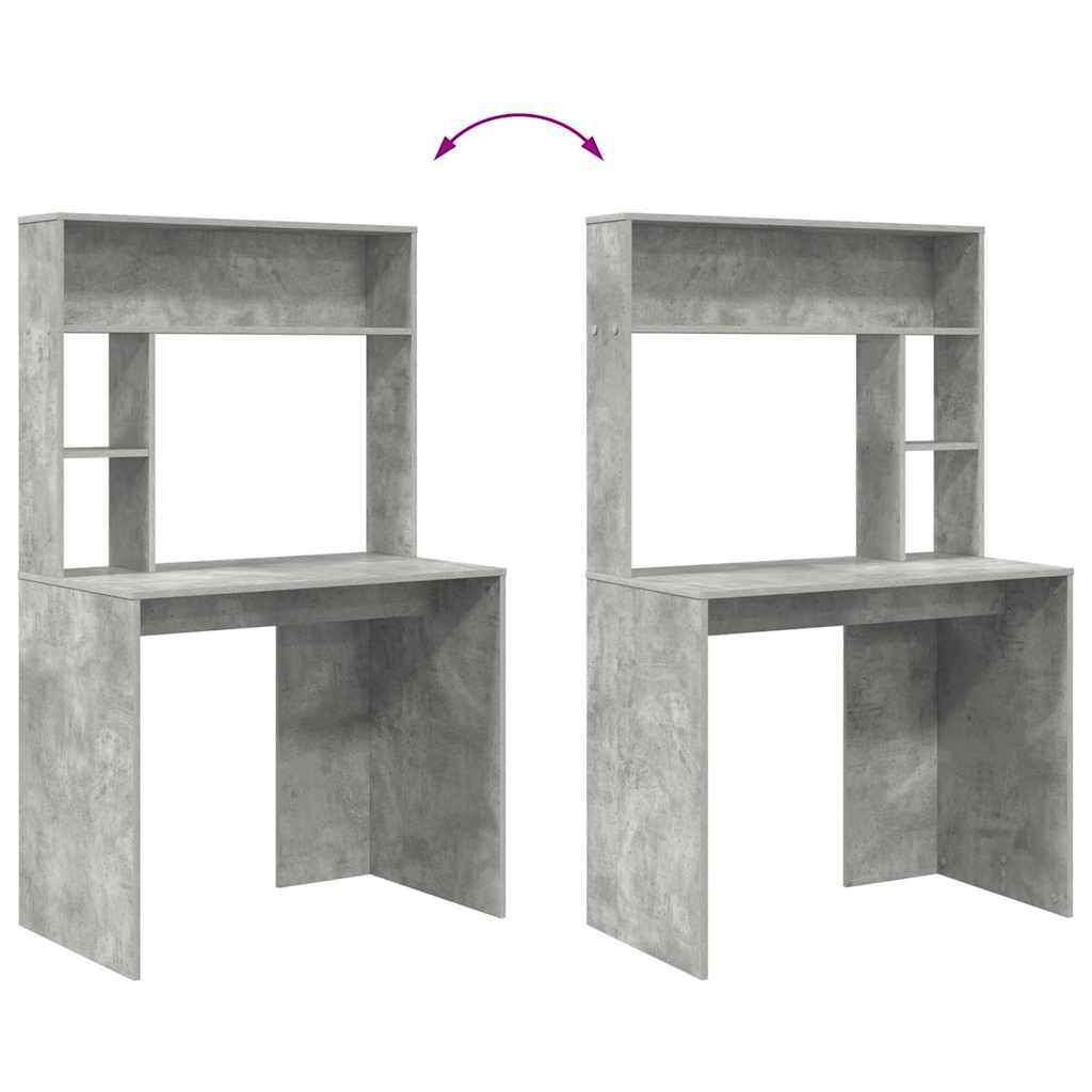 vidaXL Schreibtisch Beton Grau 91 x 50 x 149 cm Holzwerkstoff