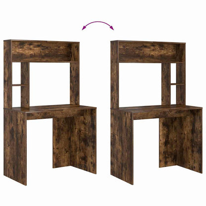 vidaXL Schreibtisch Geräucherte Eiche 91 x 50 x 149 cm Holzwerkstoff