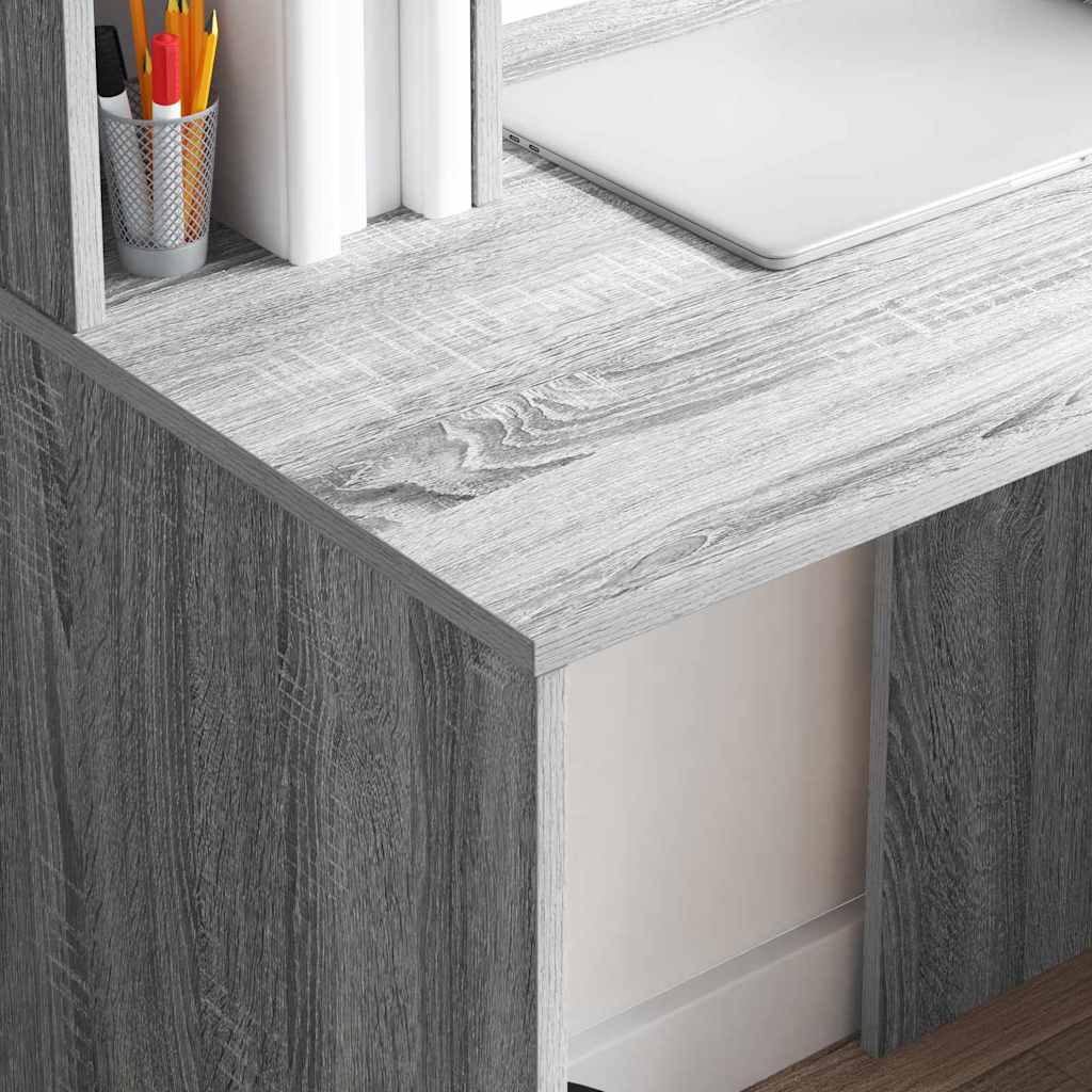 vidaXL Schreibtisch Graues Sonoma 91 x 50 x 149 cm Holzwerkstoff