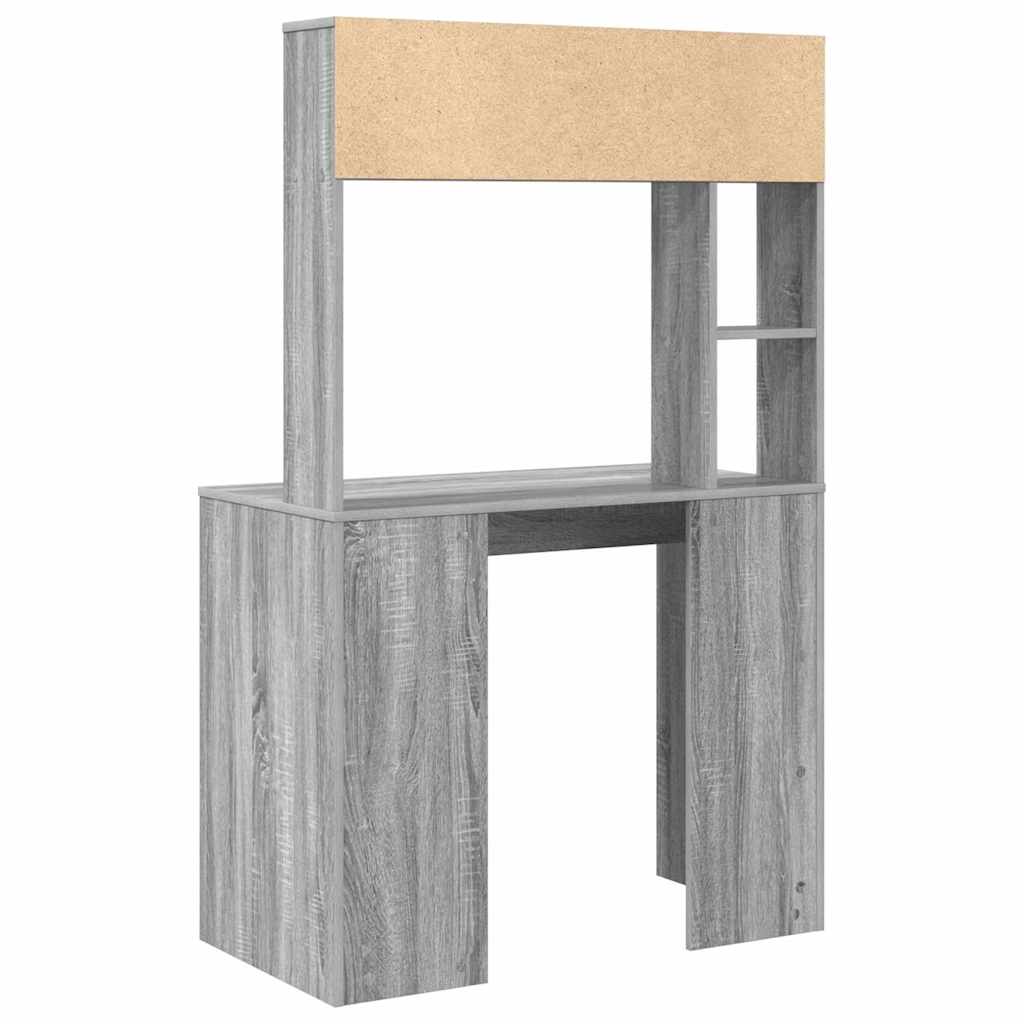 vidaXL Schreibtisch Graues Sonoma 91 x 50 x 149 cm Holzwerkstoff