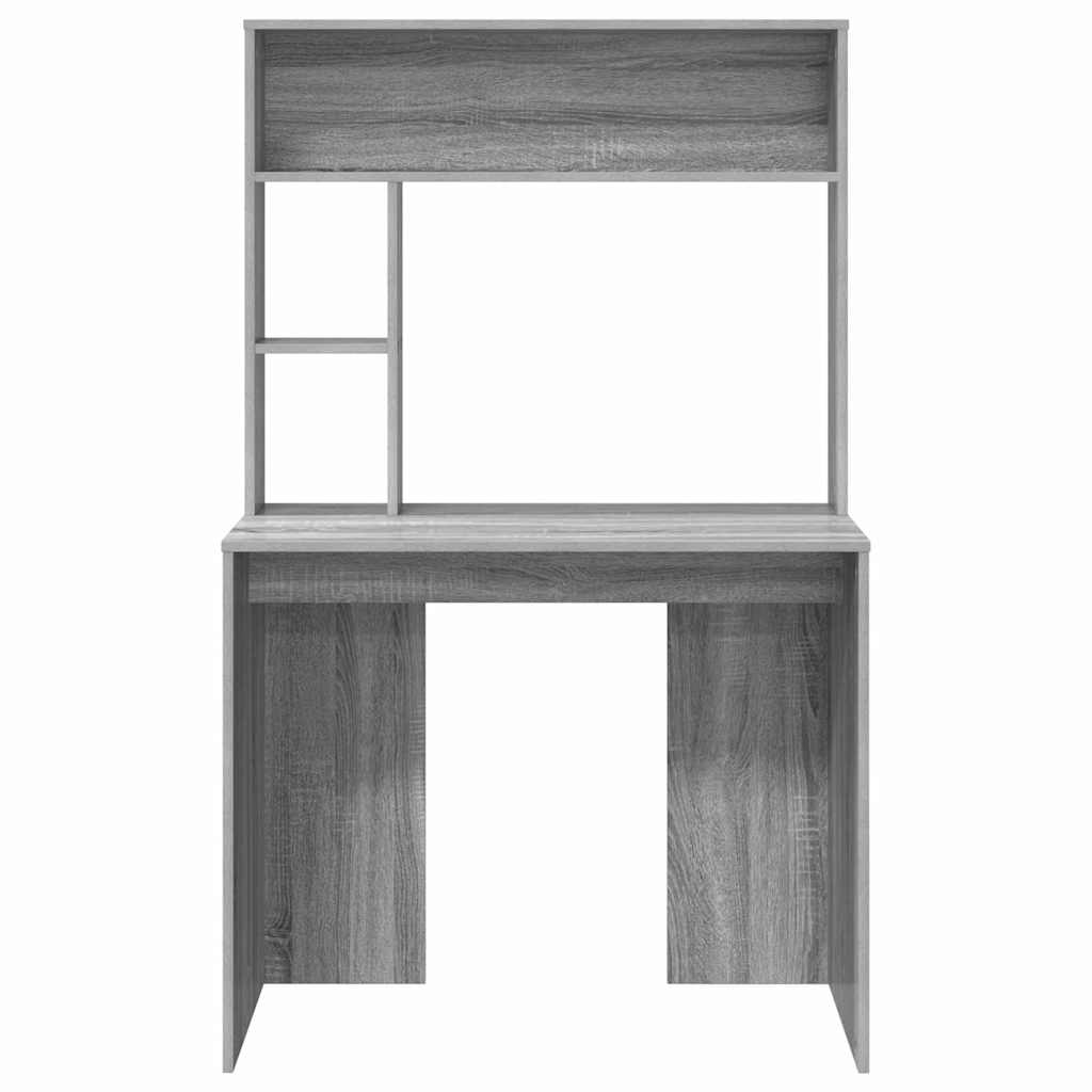 vidaXL Schreibtisch Graues Sonoma 91 x 50 x 149 cm Holzwerkstoff