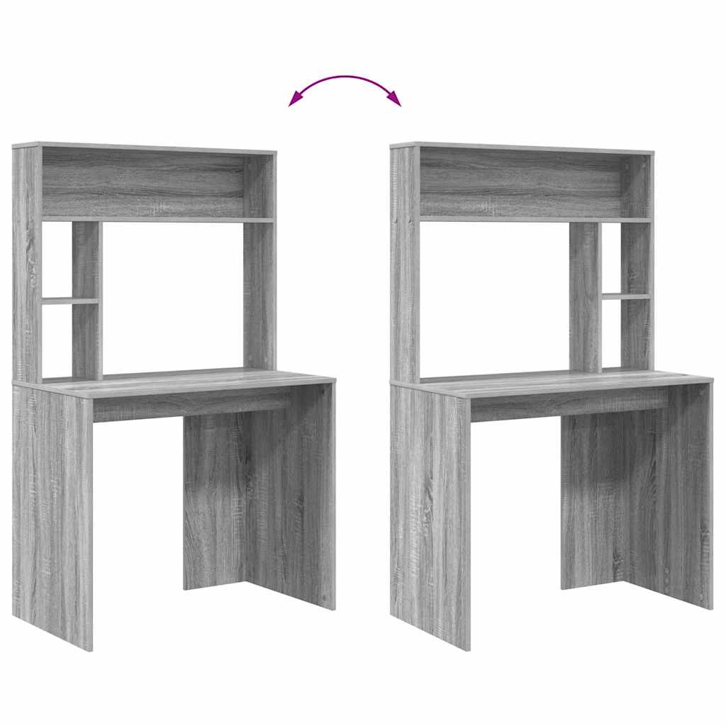 vidaXL Schreibtisch Graues Sonoma 91 x 50 x 149 cm Holzwerkstoff