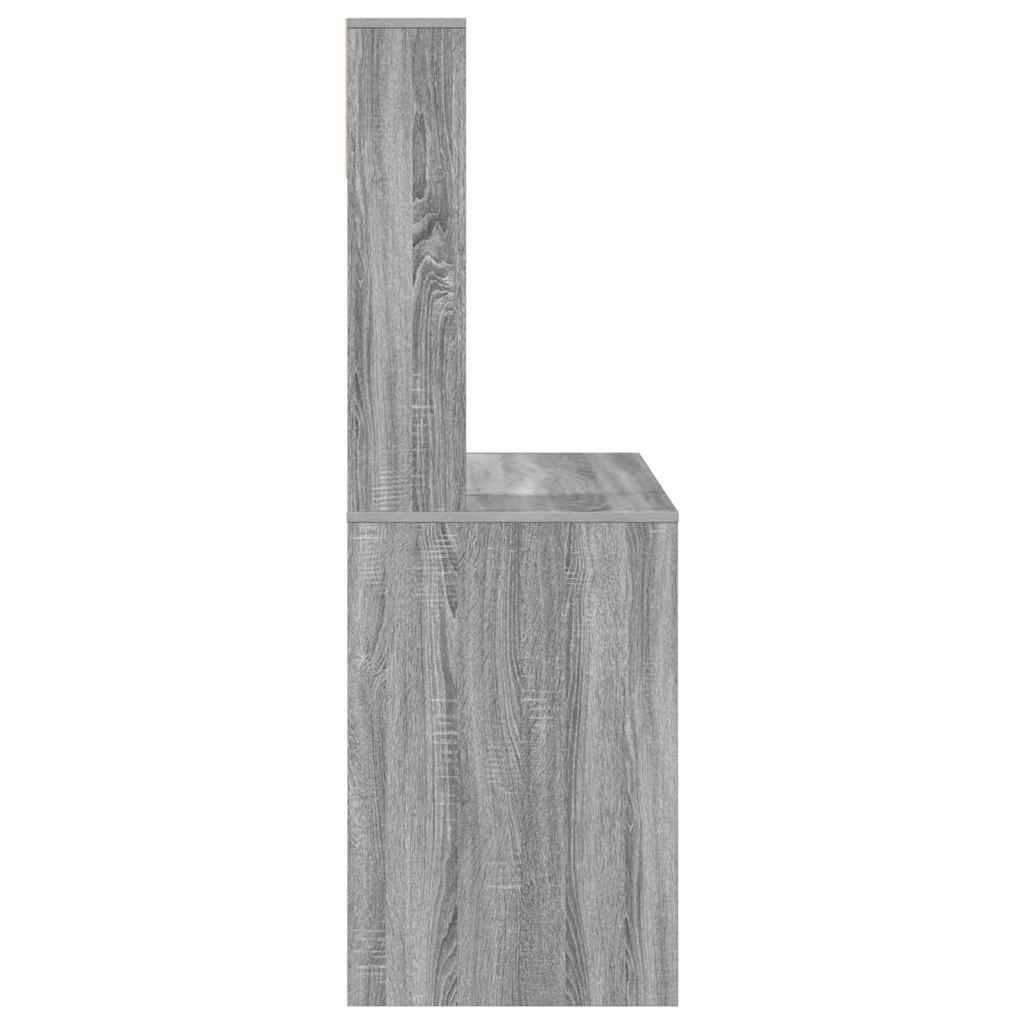 vidaXL Schreibtisch Graues Sonoma 91 x 50 x 149 cm Holzwerkstoff