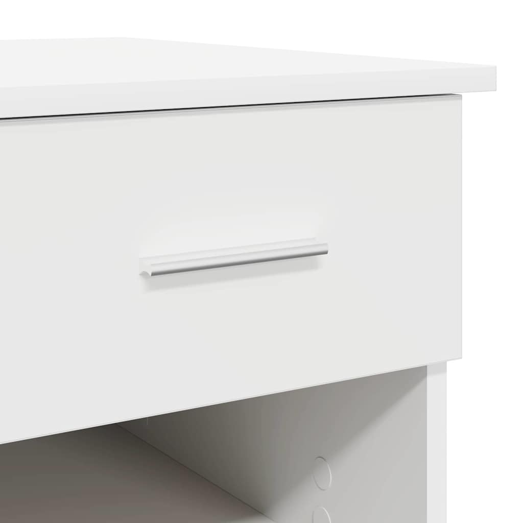vidaXL Schreibtisch mit Schubladen Weiß 90 x 49 x 75 cm Holzwerkstoff