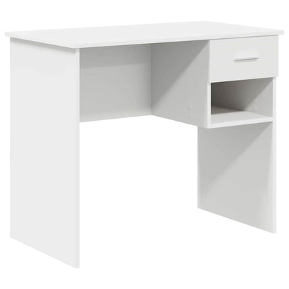 vidaXL Schreibtisch mit Schubladen Weiß 90 x 49 x 75 cm Holzwerkstoff
