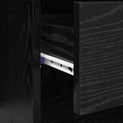 vidaXL Schreibtisch Schwarz Eichen-Optik 90 x 49 x 75 cm Holzwerkstoff