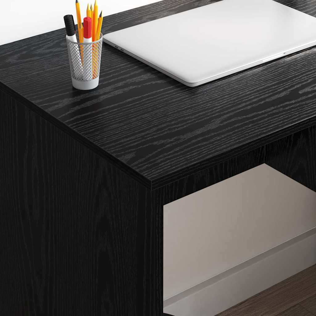 vidaXL Schreibtisch Schwarz Eichen-Optik 90 x 49 x 75 cm Holzwerkstoff