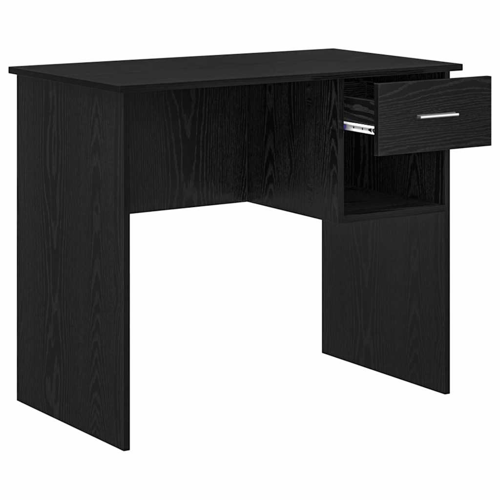 vidaXL Schreibtisch Schwarz Eichen-Optik 90 x 49 x 75 cm Holzwerkstoff