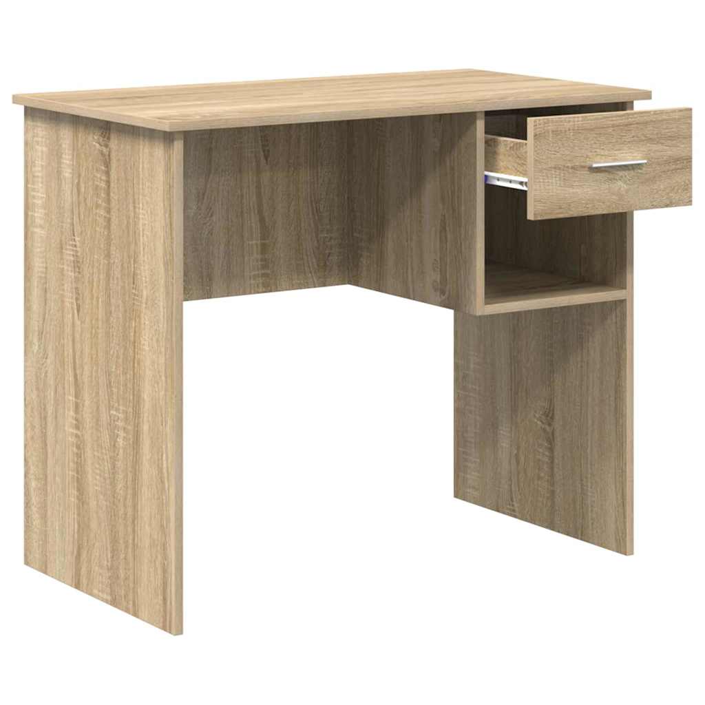 vidaXL Schreibtisch Sonoma-Eiche 90 x 49 x 75 cm Holzwerkstoff