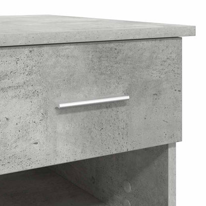 vidaXL Schreibtisch mit Regal Beton Grau 90 x 49 x 75 cm Holzwerkstoff