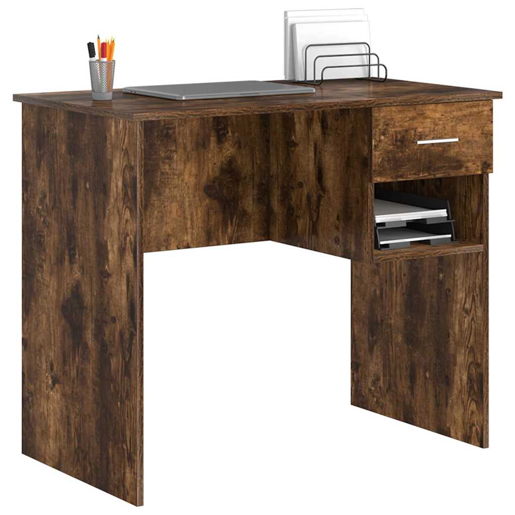 Schreibtisch Geräucherte Eiche 90 x 49 x 75 cm Holzwerkstoff